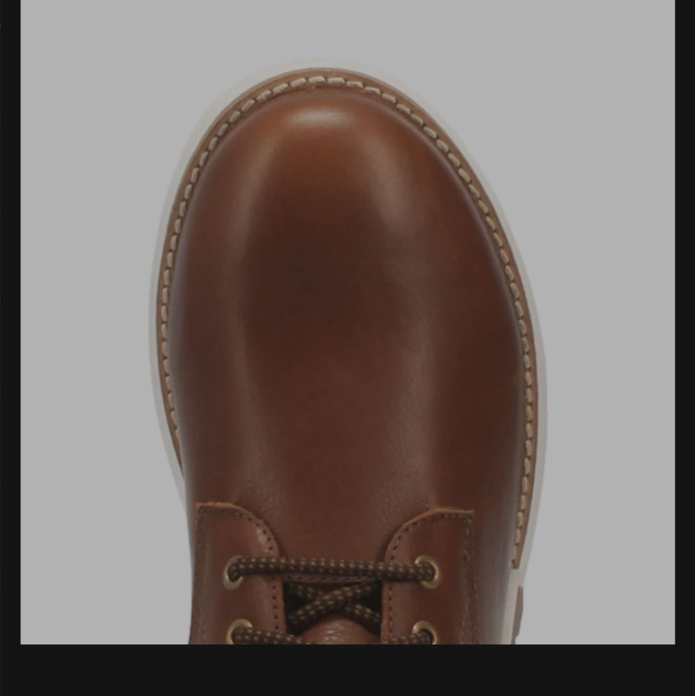 NEW Mens Brown Leather Boots - Picture 12 of 14